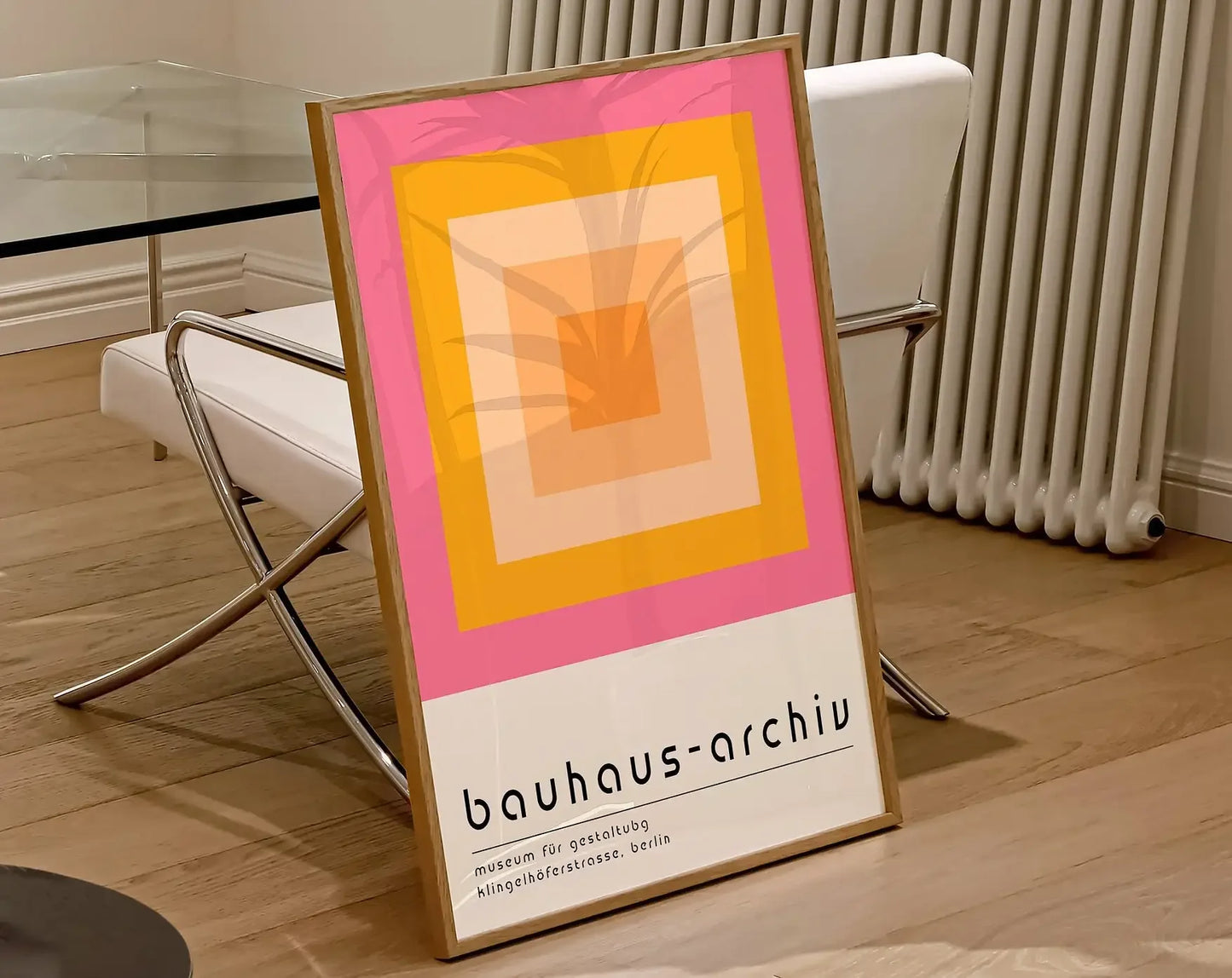 Modernist Bauhaus Geometric Canvas Poster – Retro Mid-Century Wall Art for Living Room & Home Décor