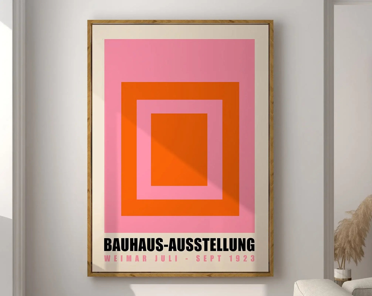 Modernist Bauhaus Geometric Canvas Poster – Retro Mid-Century Wall Art for Living Room & Home Décor