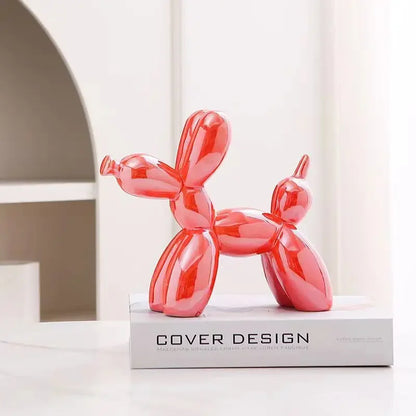 Creative Balloon Dog Ceramic Ornament – Modern Abstract Decor