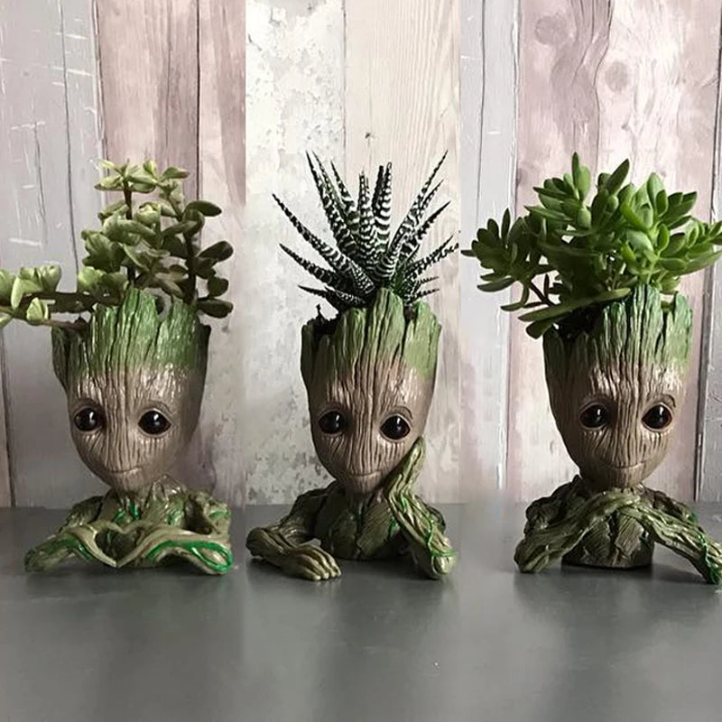 Home Decor Groot Planter – Flower Pot for Indoor Plants, Tree Man Statue Ornament, Anime Figure Art Craft, Perfect Gift for Kids and Men