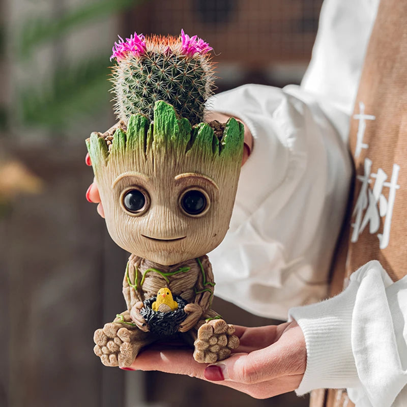 Home Decor Groot Planter – Flower Pot for Indoor Plants, Tree Man Statue Ornament, Anime Figure Art Craft, Perfect Gift for Kids and Men