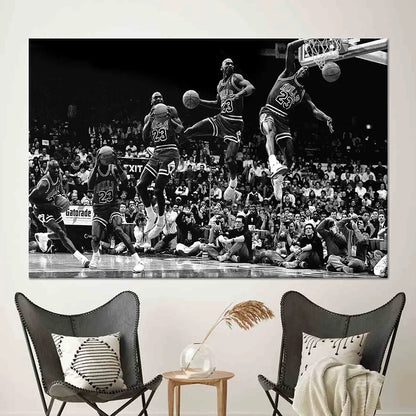 Motivational Basketball Star Posters – Retro Canvas Wall Art for Sports Fans