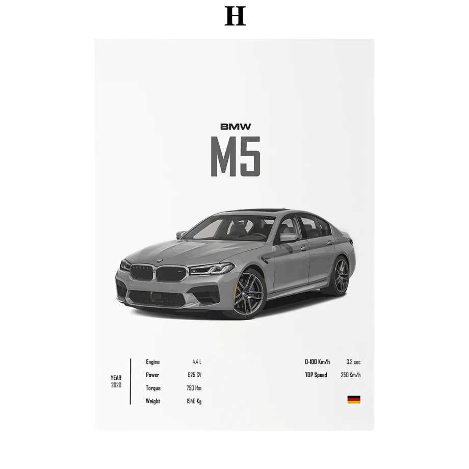 Luxury German M Series X Class Wall Art Canvas – Nordic Posters for Home & Room Decor