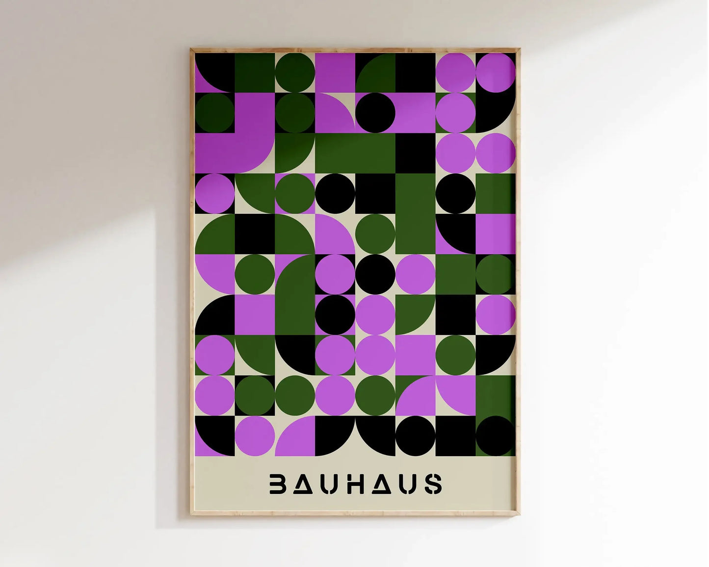 Modernist Bauhaus Geometric Canvas Poster – Retro Mid-Century Wall Art for Living Room & Home Décor