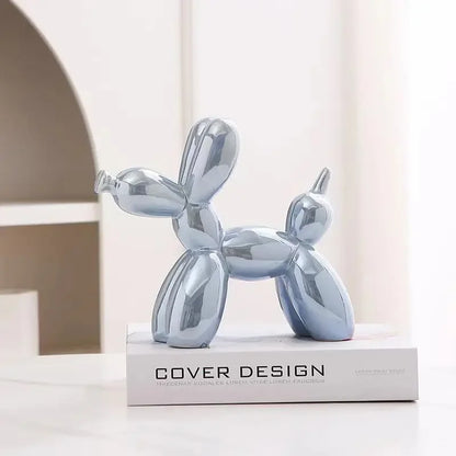 Creative Balloon Dog Ceramic Ornament – Modern Abstract Decor