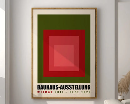 Modernist Bauhaus Geometric Canvas Poster – Retro Mid-Century Wall Art for Living Room & Home Décor