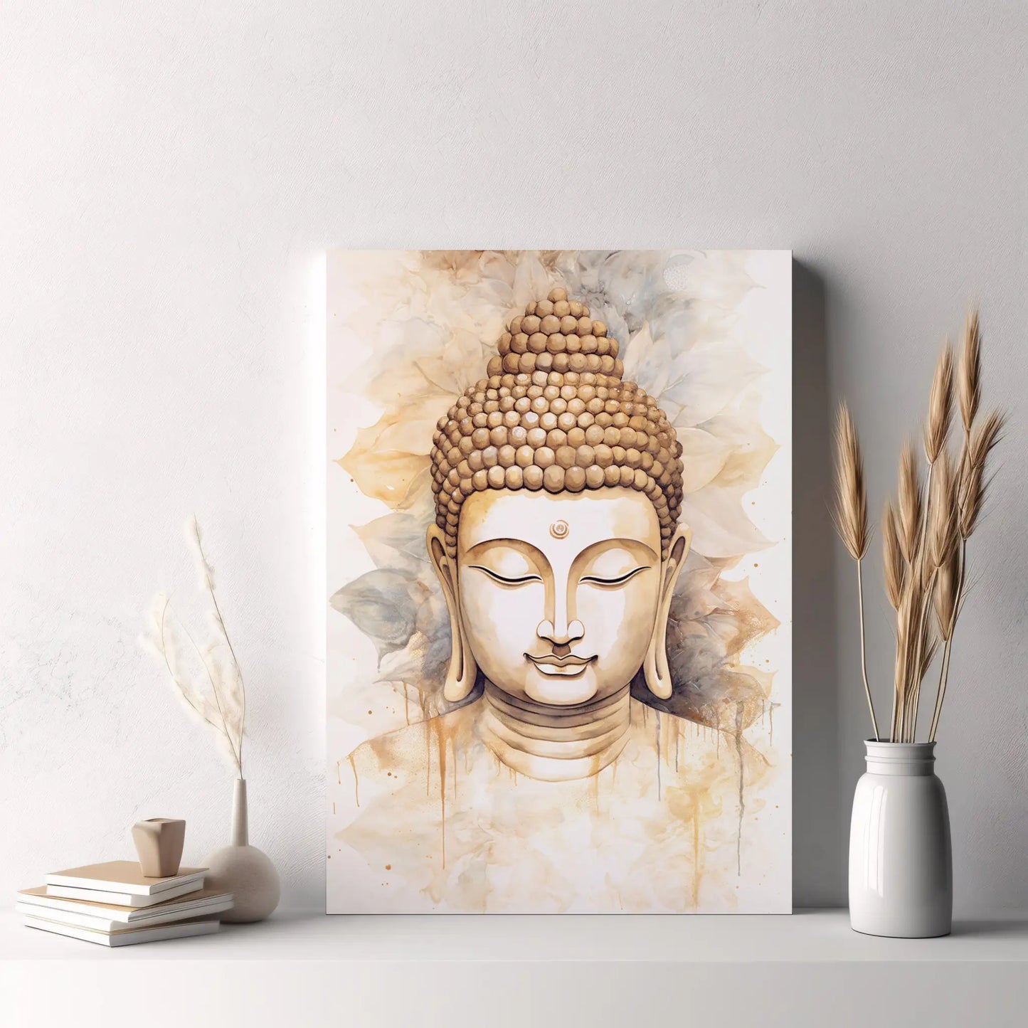 Nordic Tree of Life & Buddha Canvas Prints – Spiritual Wall Art for Modern Living Spaces