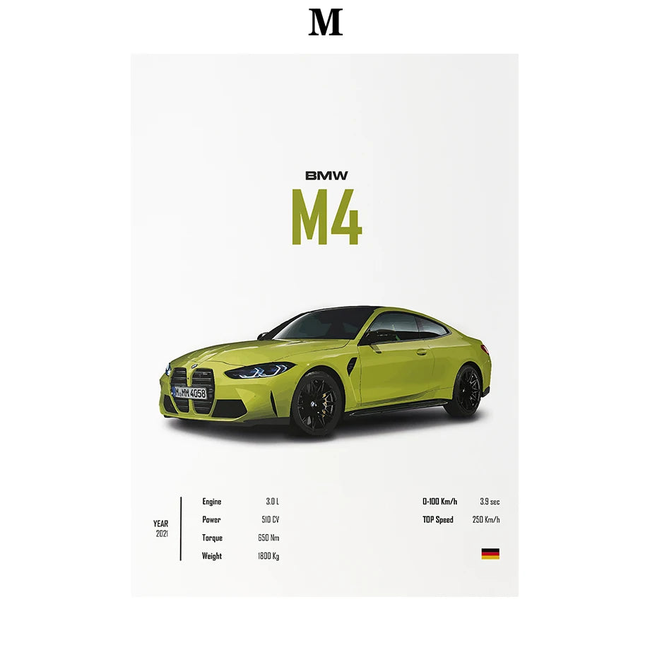 Luxury German M Series X Class Wall Art Canvas – Nordic Posters for Home & Room Decor