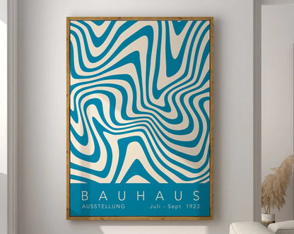 Modernist Bauhaus Geometric Canvas Poster – Retro Mid-Century Wall Art for Living Room & Home Décor