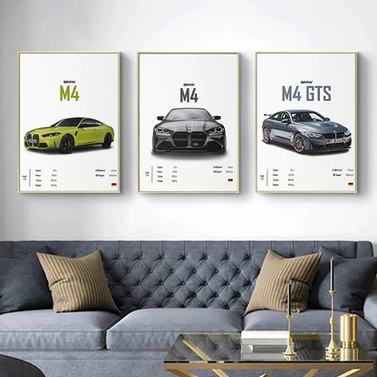 Luxury German M Series X Class Wall Art Canvas – Nordic Posters for Home & Room Decor