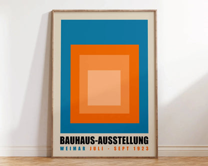 Modernist Bauhaus Geometric Canvas Poster – Retro Mid-Century Wall Art for Living Room & Home Décor