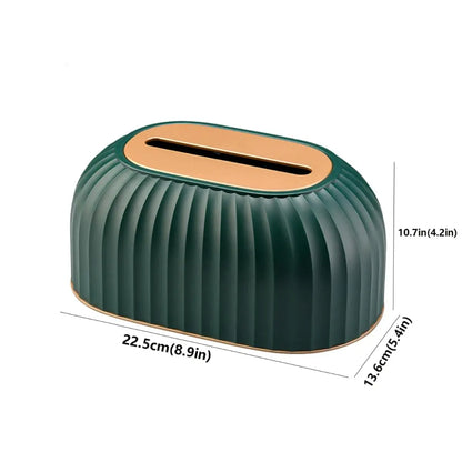 High-Quality Nordic Striped Tissue Box Holder – Stylish Toilet Paper and Napkin Dispenser for Home and Car Decor