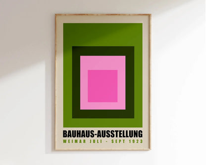 Modernist Bauhaus Geometric Canvas Poster – Retro Mid-Century Wall Art for Living Room & Home Décor