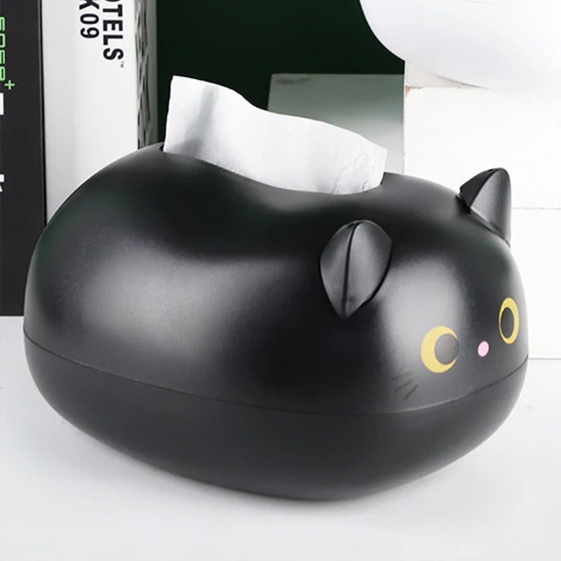 Adorable Cat Tissue Box – Nordic Style Napkin Holder for Kitchen, Desktop, and Bathroom Storage