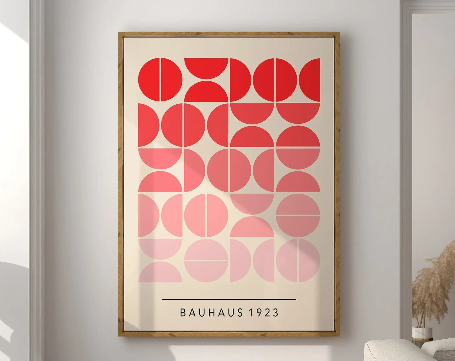 Modernist Bauhaus Geometric Canvas Poster – Retro Mid-Century Wall Art for Living Room & Home Décor