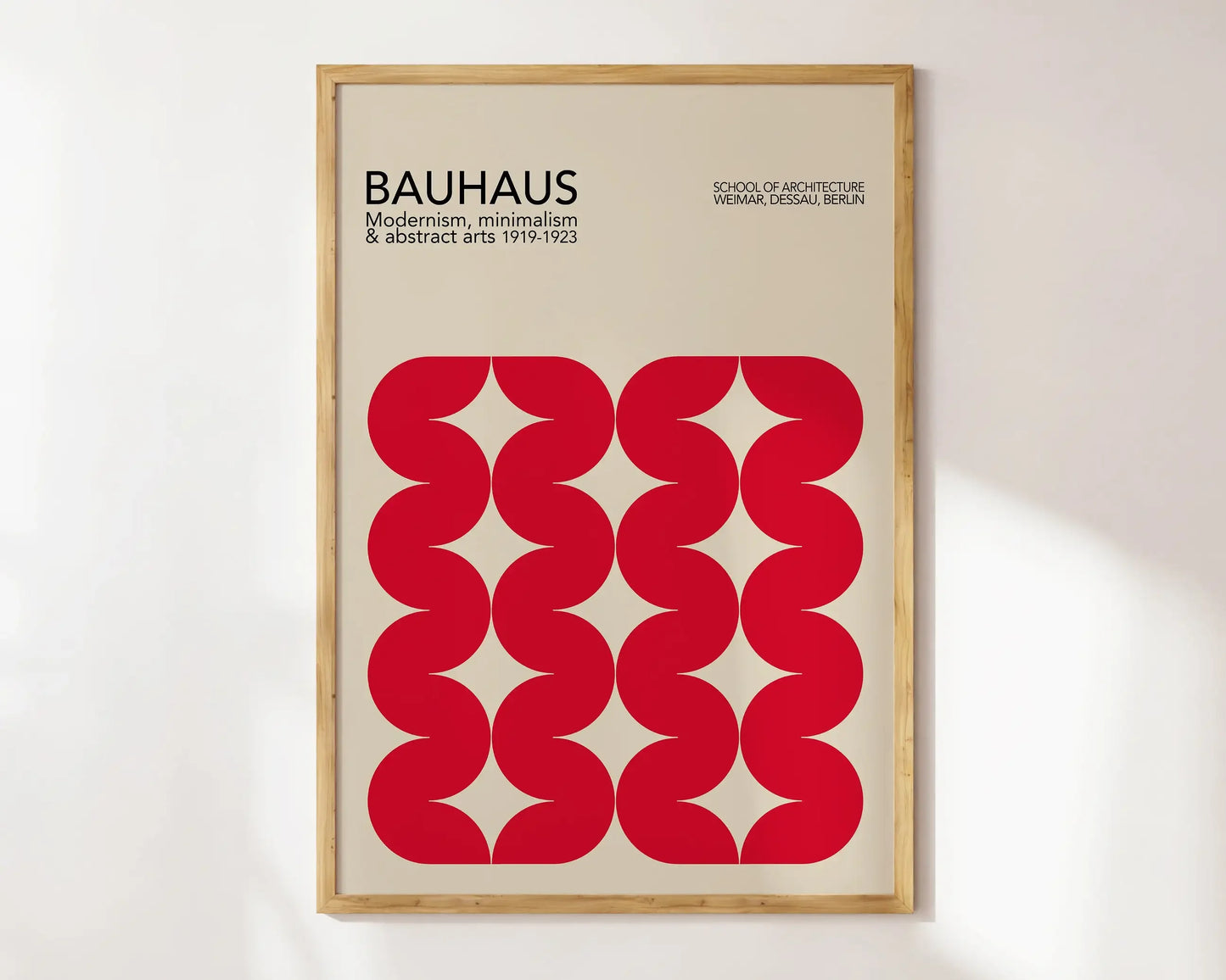 Modernist Bauhaus Geometric Canvas Poster – Retro Mid-Century Wall Art for Living Room & Home Décor