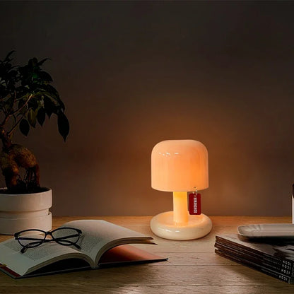 Modern Mushroom LED Night Light - Nordic Minimalist Table Lamp for Desktop, Coffee Bar, Living Room, and Home Decoration