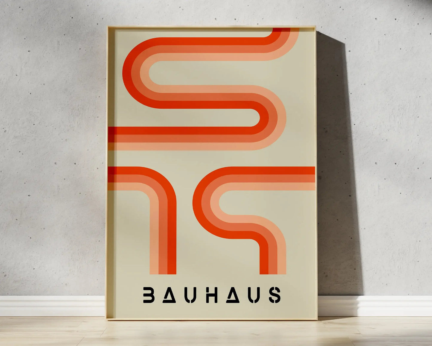 Modernist Bauhaus Geometric Canvas Poster – Retro Mid-Century Wall Art for Living Room & Home Décor