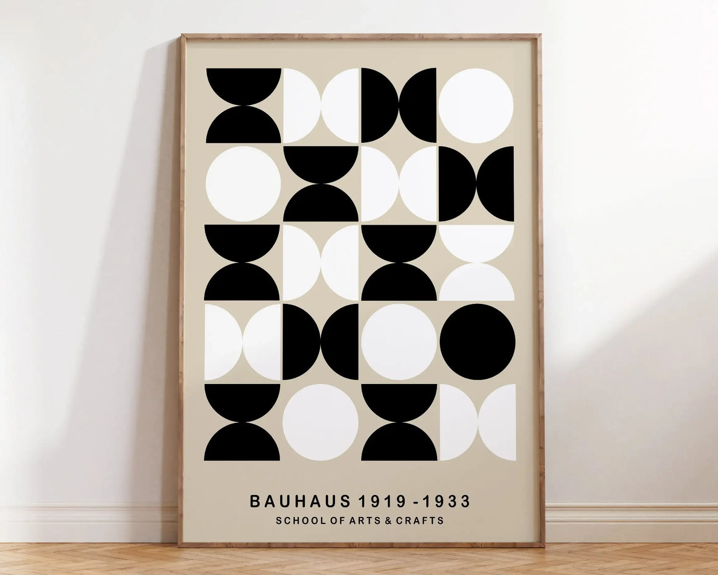 Modernist Bauhaus Geometric Canvas Poster – Retro Mid-Century Wall Art for Living Room & Home Décor