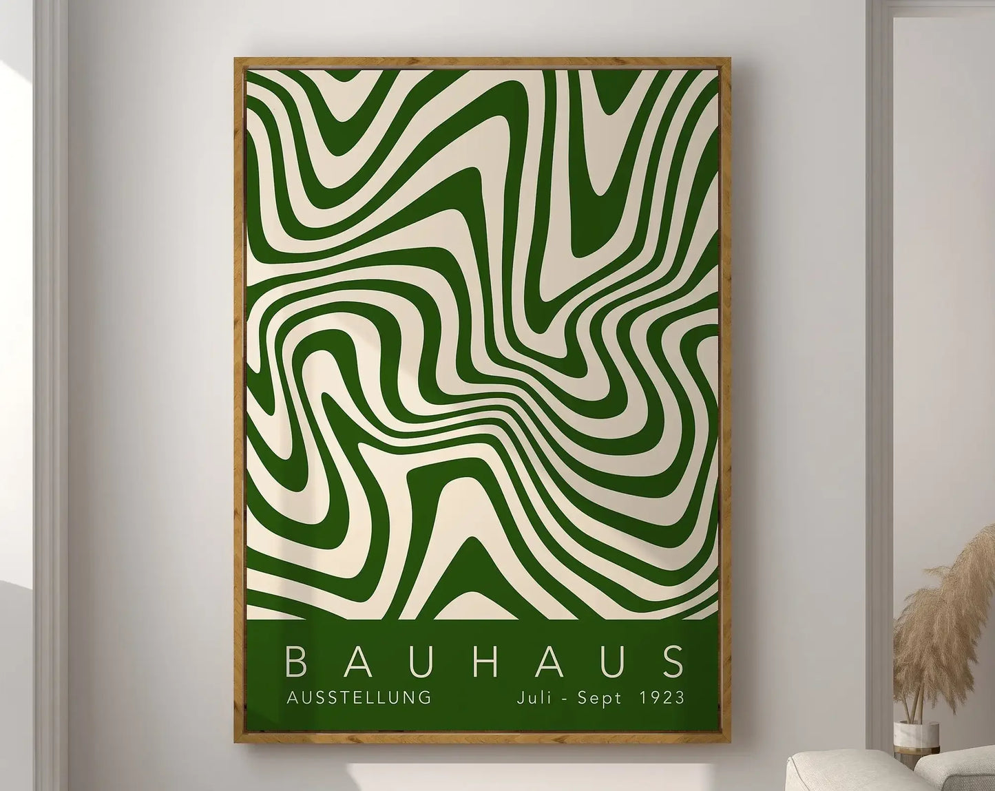 Modernist Bauhaus Geometric Canvas Poster – Retro Mid-Century Wall Art for Living Room & Home Décor