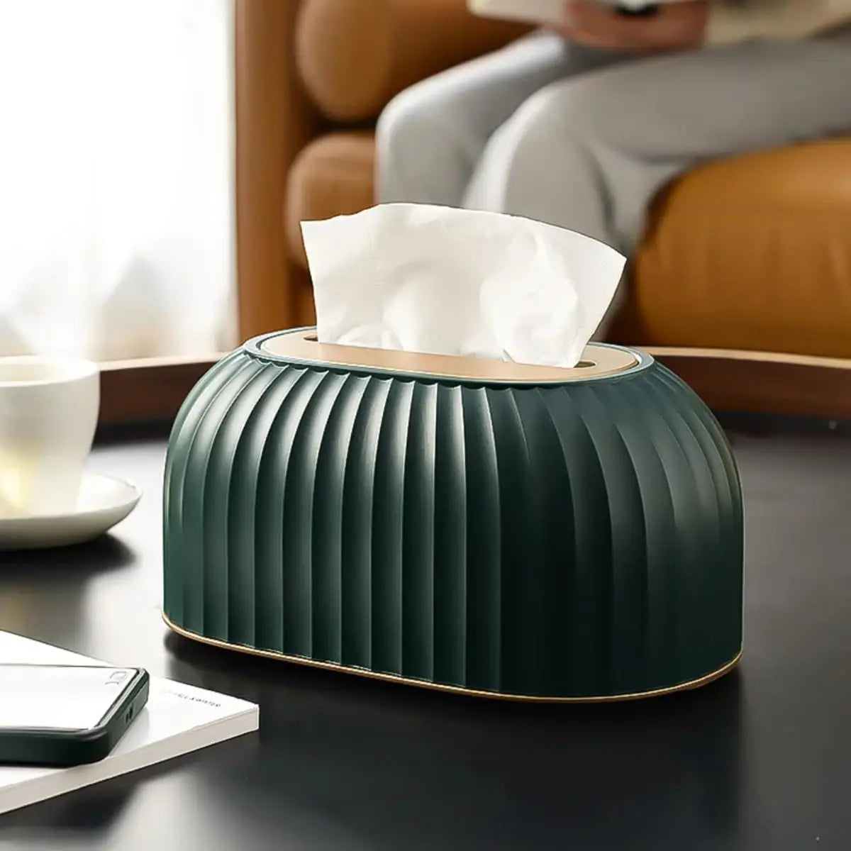 High-Quality Nordic Striped Tissue Box Holder – Stylish Toilet Paper and Napkin Dispenser for Home and Car Decor