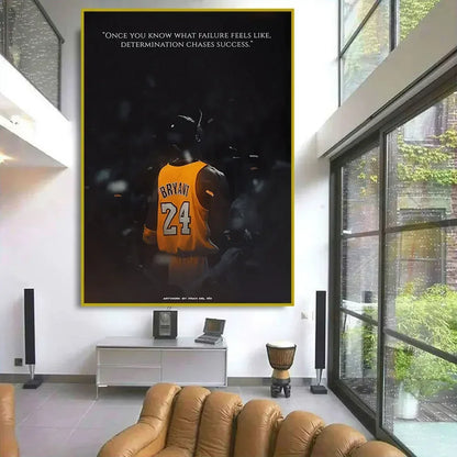 Motivational Basketball Star Posters – Retro Canvas Wall Art for Sports Fans